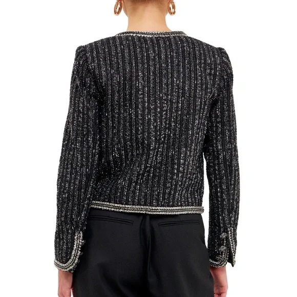 New Endless Rose Sequin Tweed Jacket - Main Image